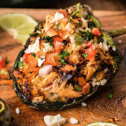 Image for Air Fryer Fiesta Chicken Stuffed Poblano Peppers