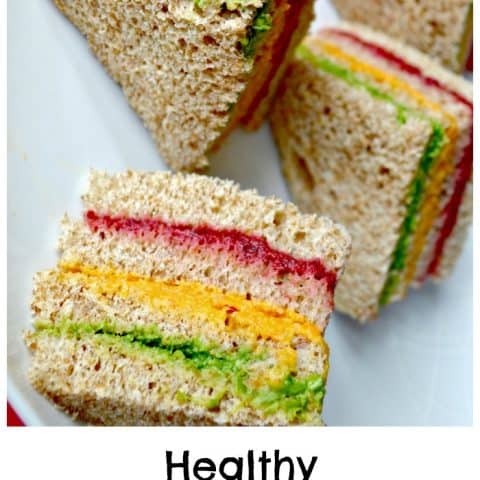 Image for Healthy Rainbow Sandwiches Kids Lunch Idea
