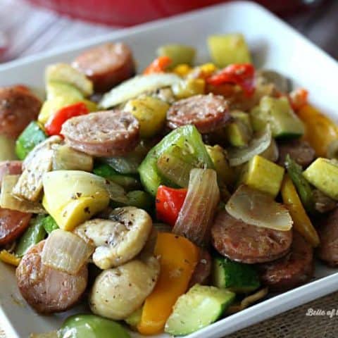 Image for Chicken and Apple Sausage Vegetable Skillet