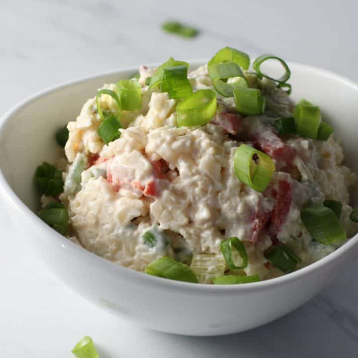 Image for Bacon Cauliflower Potato Salad {keto, paleo, Whole30}