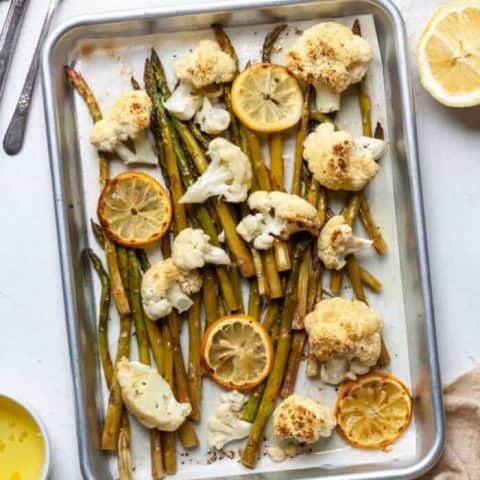 Image for Roasted Cauliflower and Asparagus (Whole30)