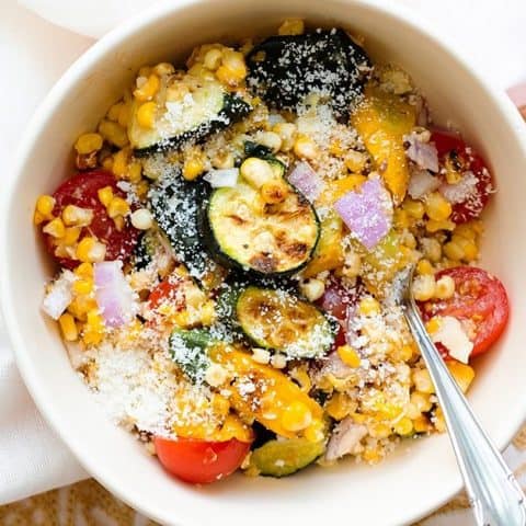 Image for Charred Corn Zucchini Salad with Pecorino
