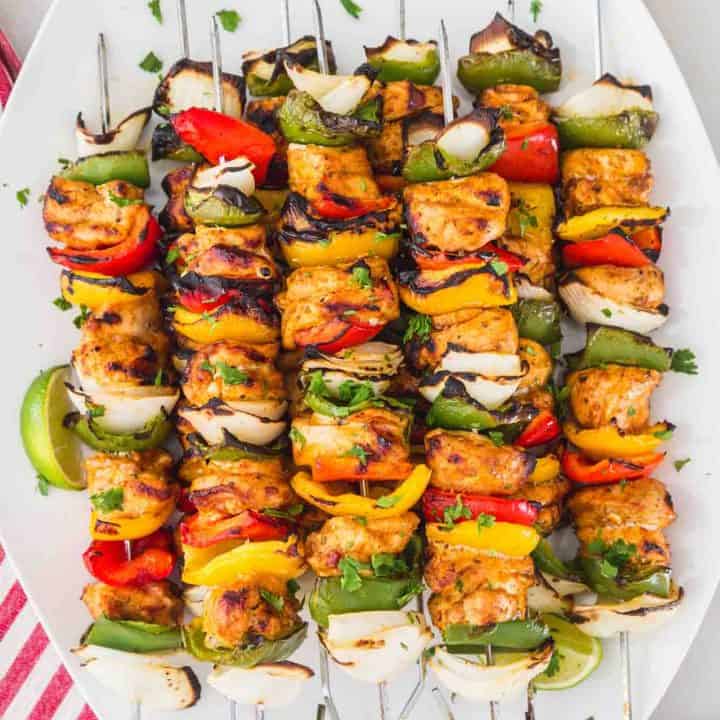 Image for Fajita Chicken Kabobs (Easy Grilling Recipe)