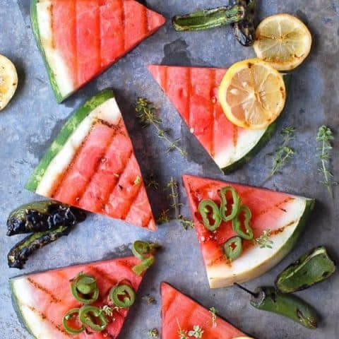 Image for Grilled Watermelon with Jalapeno Rings