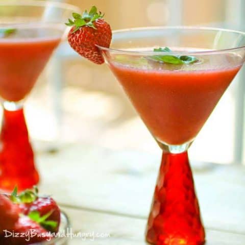 Image for Frozen Strawberry Basil Margaritas