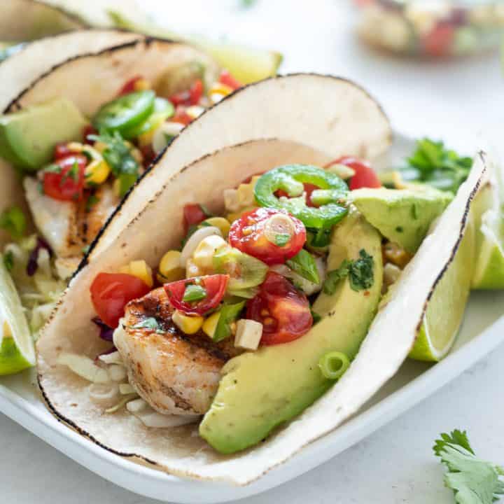 Image for Grilled Fish Tacos with Cherry Tomato Salsa