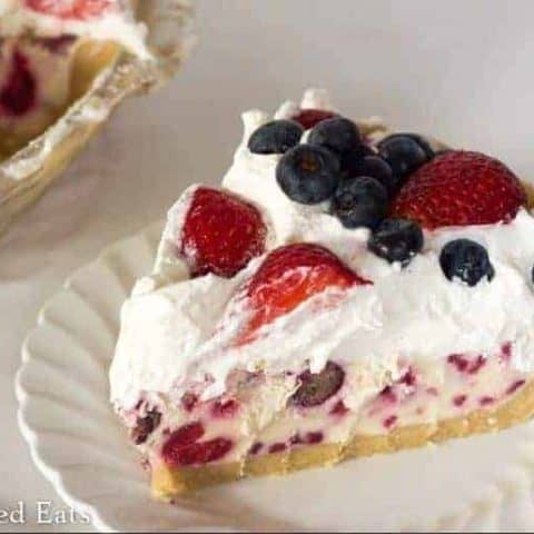 Image for Berries & Cream Ice Cream Pie - Low Carb, THM S, Grain Free