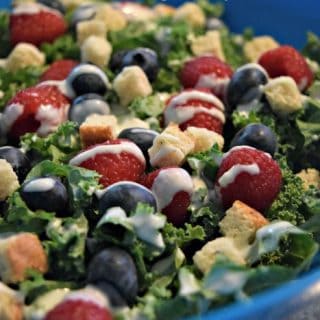 Image for Red, White, And Bleu Kale Salad 