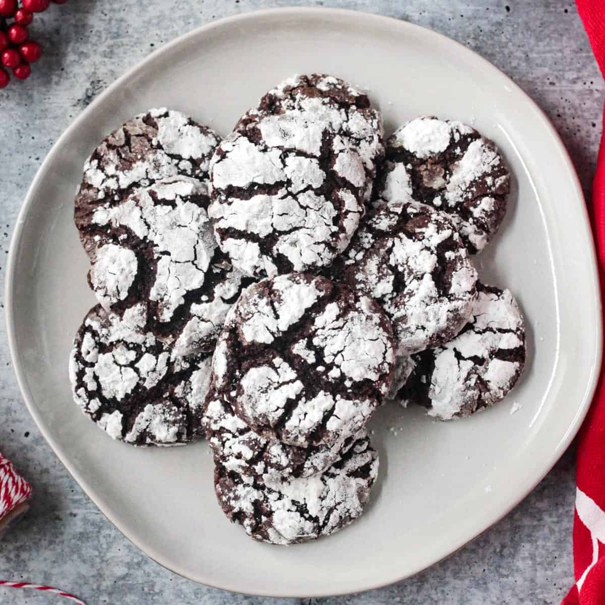 Image for Vegan Chocolate Crinkle Cookies