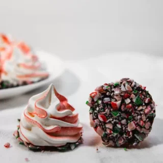 Image for Chocolate Dipped Peppermint Meringues
